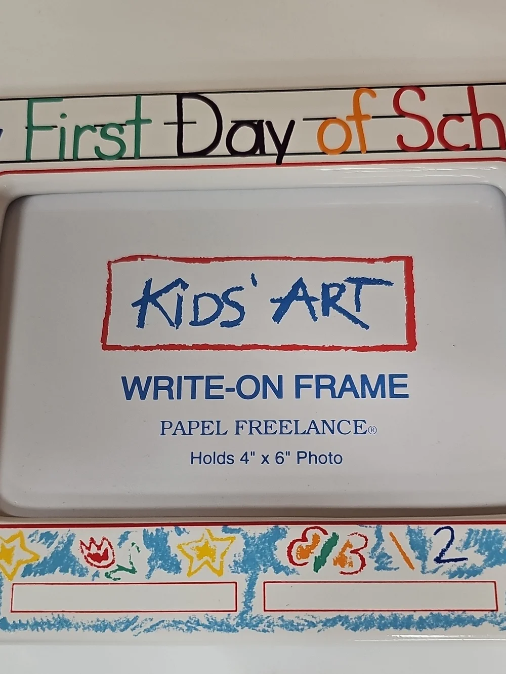 Papel My First Day of School Kids Art Write-On Picture Frame Holds 4
